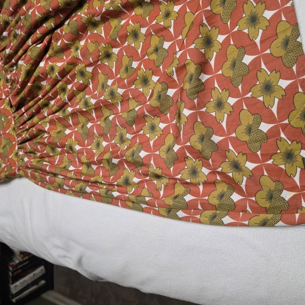 Matilda Jane Women's Floral Dress Size Medium Rust, Olive, cream - Picture 14 of 16